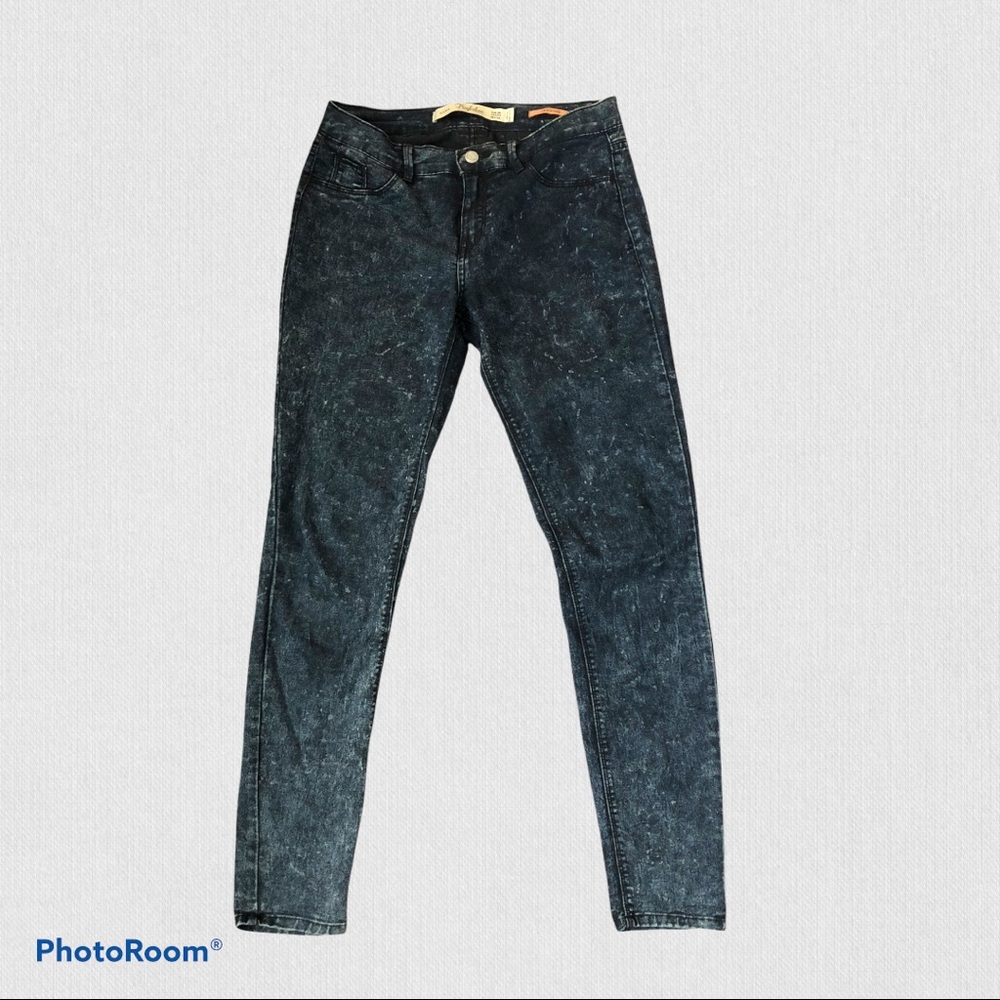 Zara Acid Wash Dark Blue Jegging Skinny Jeans